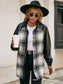 Ivy Lane Plaid Button Down Raglan Sleeve Jacket nicholesgifts