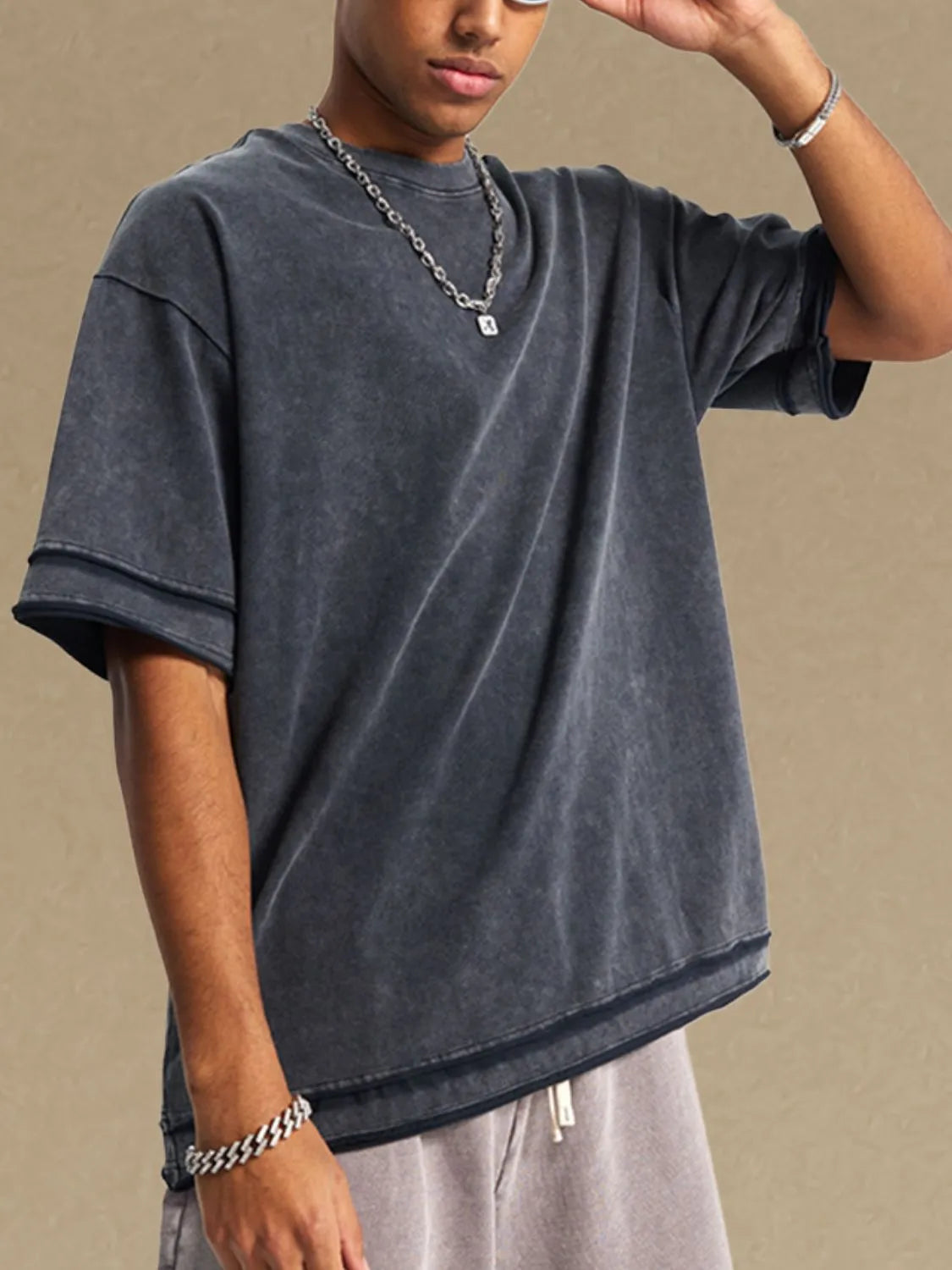 Men's Round Neck Half Sleeve T-Shirt Trendsi