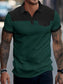 Men's Full Size Waffle-Knit Collared Contrast Polo Plus Size nicholesgifts