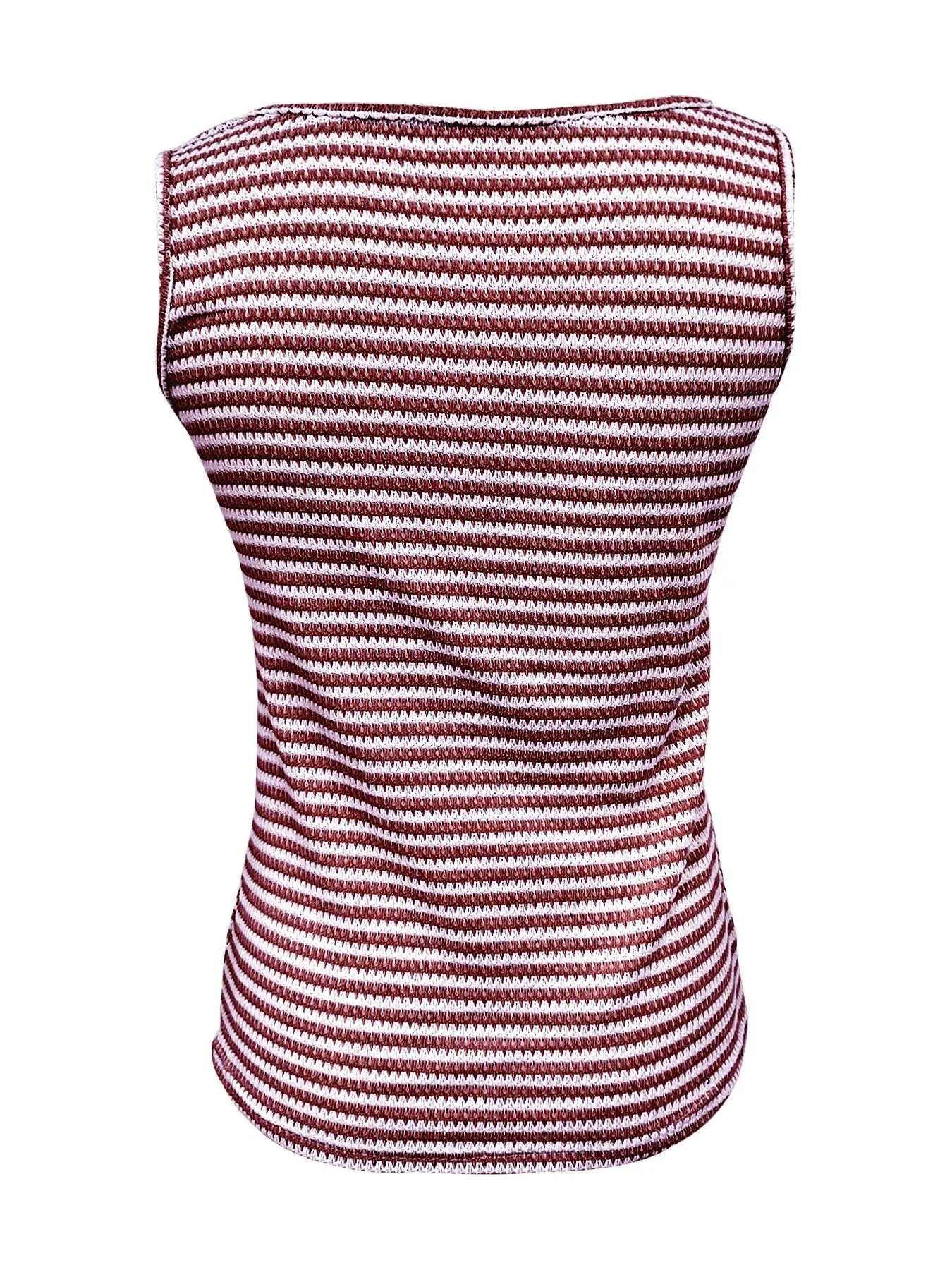 Striped Round Neck Tank Top NicholesGifts