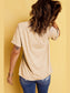 Women Corn Letter Graphic Cuffed Tee Shirt nicholesgifts