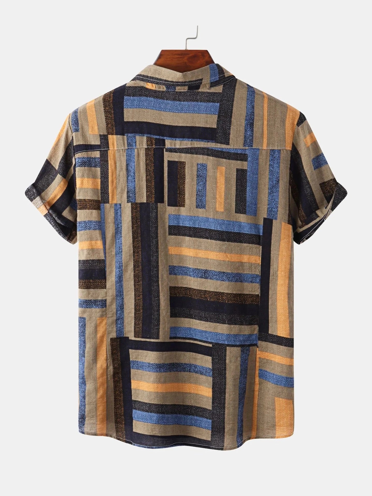 Men's Plus Size Short Sleeve Button-Down Casual Shirt NicholesGifts