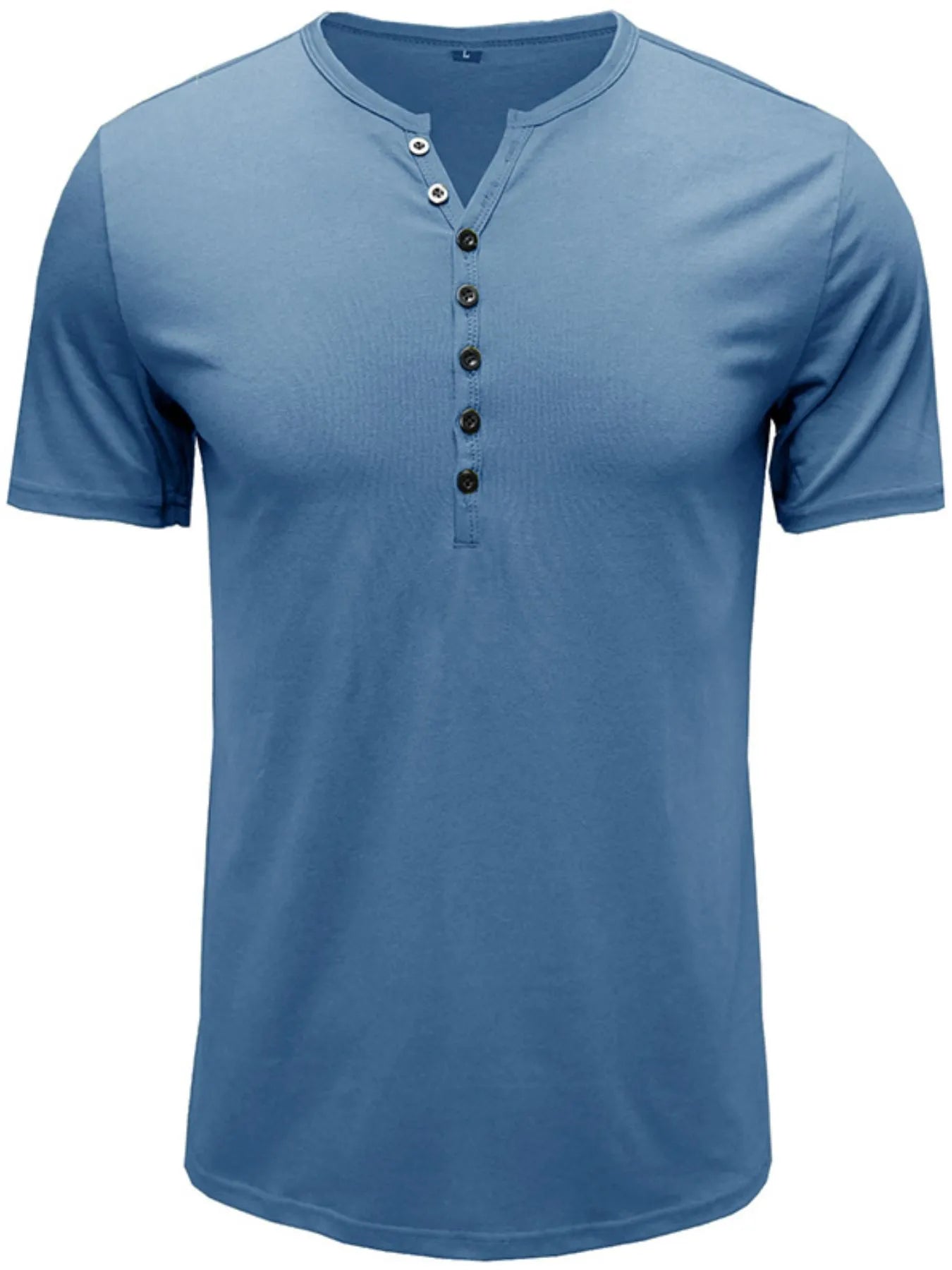 Men's Classic Henley Short Sleeve Polo Shirt NicholesGifts