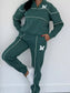 Full Size Striped Quarter Zip Top and Pants Set Plus Size nicholesgifts