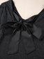 Women Bowknot V-Neck Long Sleeve Blouse nicholesgifts