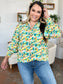 Double Take Full Size Printed Smocked Long Sleeve Blouse nicholesgifts