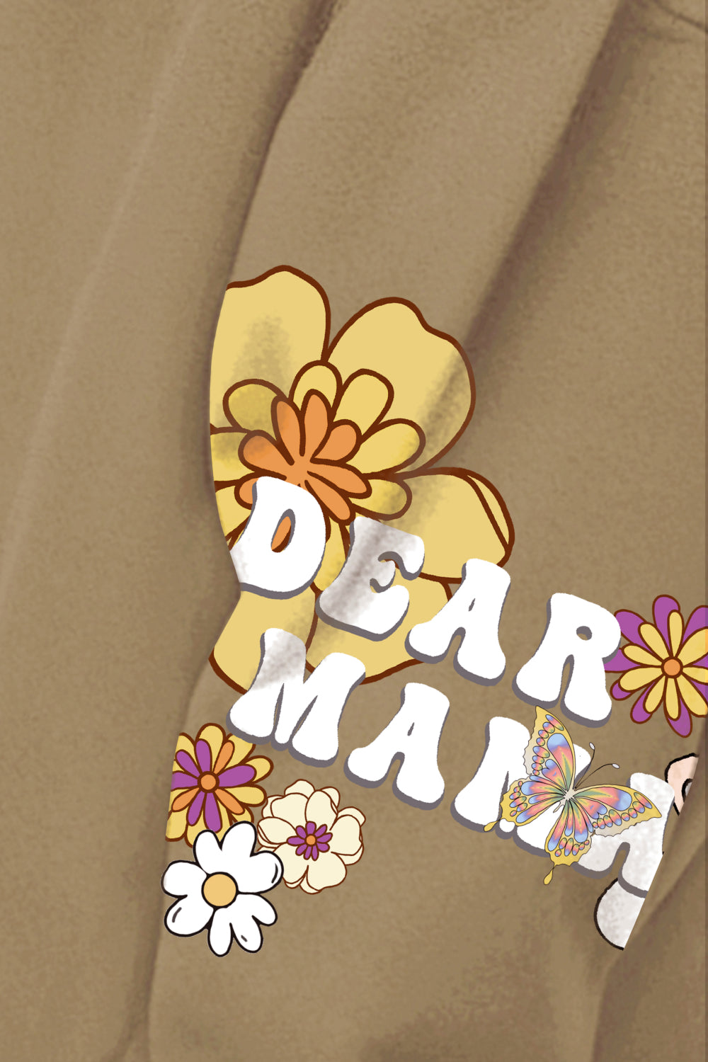 Simply Love Simply Love Full Size DEAR MAMA Flower Graphic Hoodie Trendsi