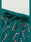 Candy Cane Print Round Neck Top and Pants Lounge Set nicholesgifts