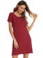 Round Neck Short Sleeve Lounge Dress nicholesgifts