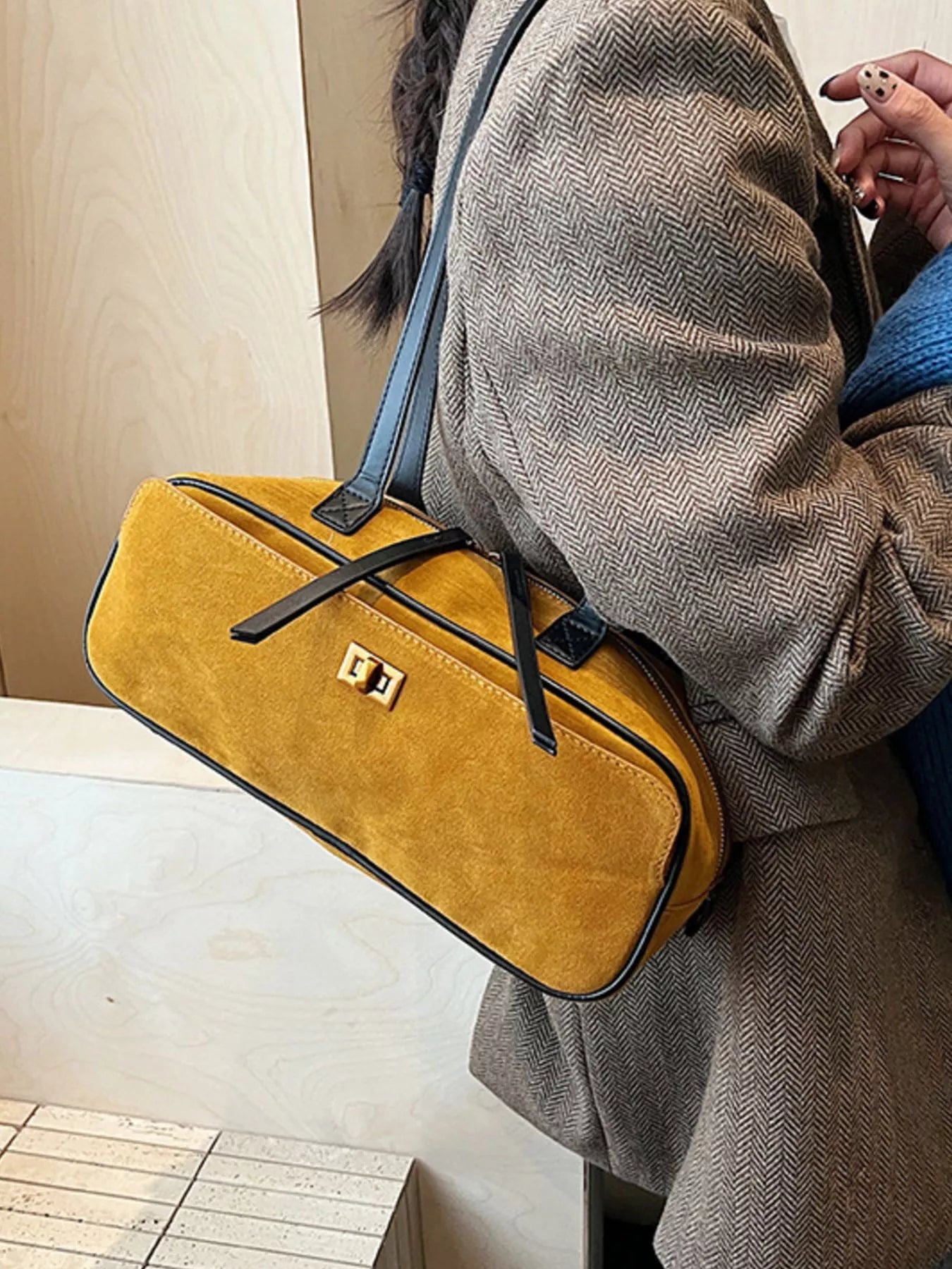 Suede Leather Shoulder Bag nicholesgifts