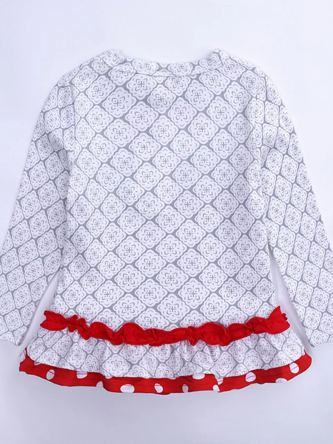 Children's Christmas Reindeer Ruffle Trim Outfit Set NicholesGifts