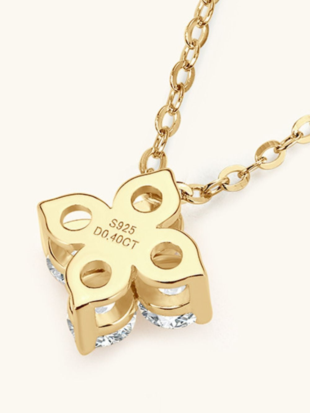 Moissanite Four Leaf Clover Pendant Necklace nicholesgifts