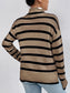 Striped Turtleneck Long Sleeve Sweater nicholesgifts