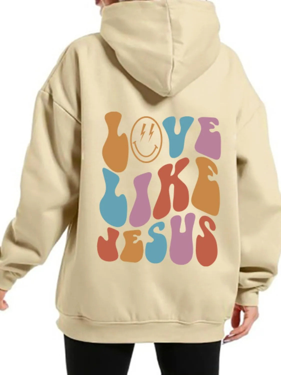 Men's Full Size Letter Graphic Back Long Sleeve Hoodie Plus Size NicholesGifts