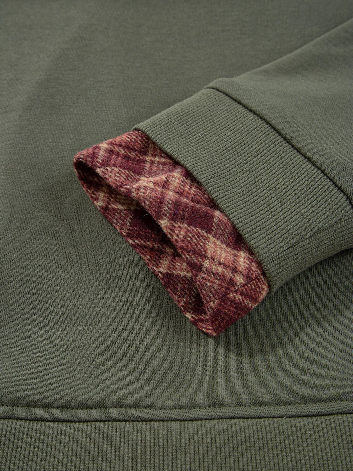 Plaid Patchwork Drop Shoulder Sweatshirt Trendsi