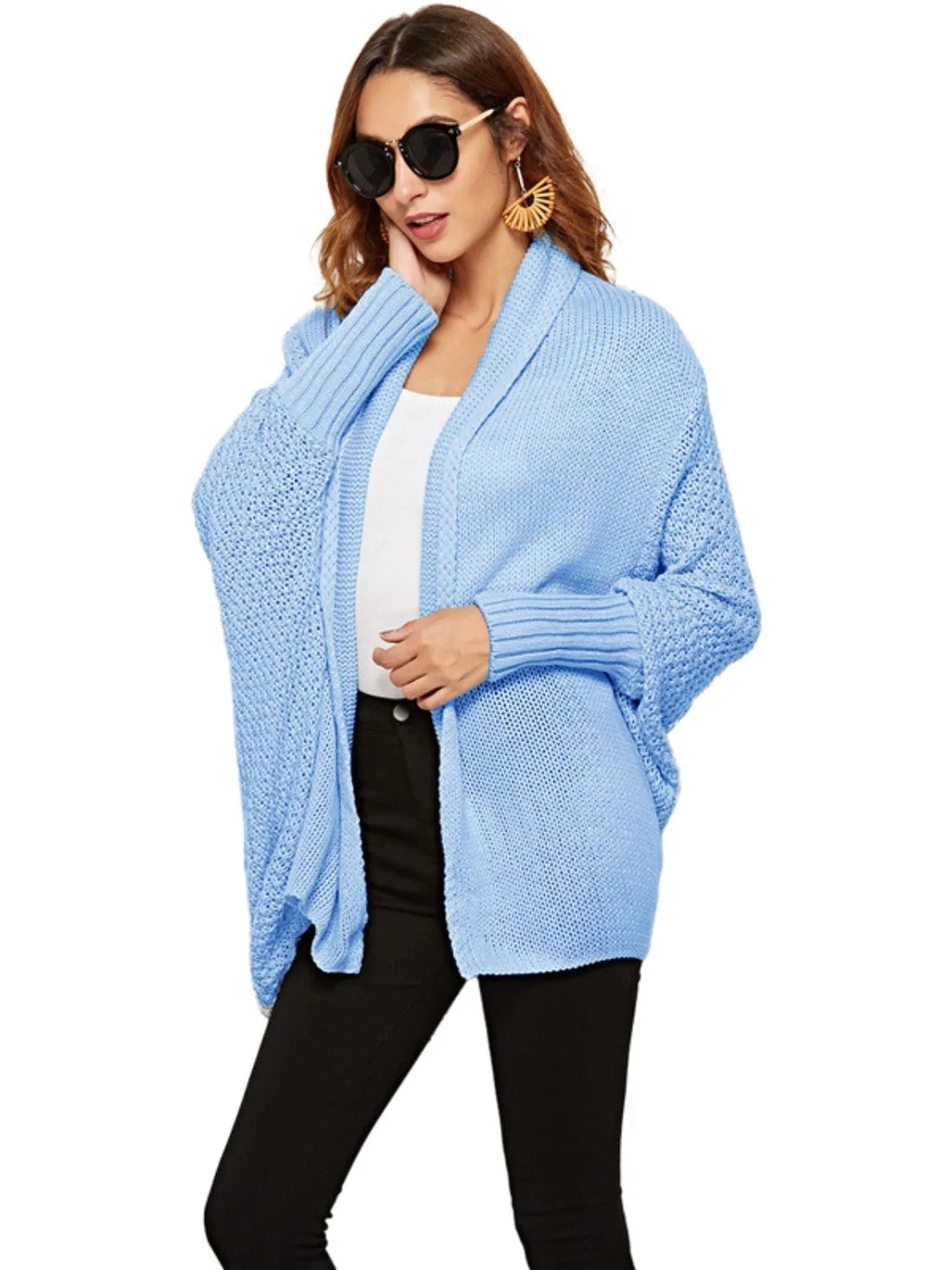 Angel Wings Open Front Batwing Sleeve Cardigan nicholesgifts
