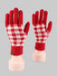 Women Heart Pattern Knitted Touchscreen Gloves nicholesgifts