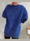 V-Neck Drop Shoulder Long Sleeve Sweater nicholesgifts