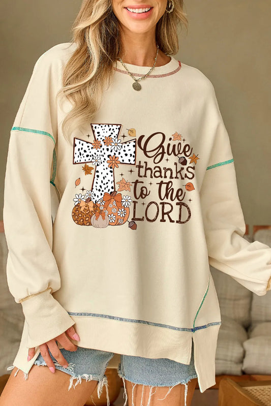 Women High-Low Contrast Stitching Round Neck Sweatshirt NicholesGifts