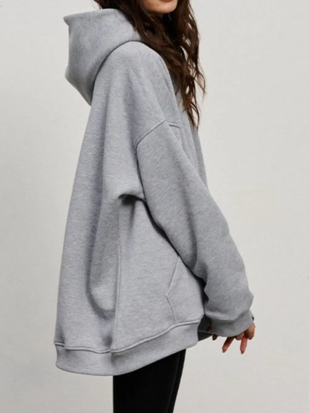 Pocketed Dropped Shoulder Long Sleeve Hoodie nicholesgifts