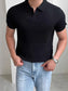 Men's Full Size Ribbed Short Sleeve Polo Plus Size nicholesgifts