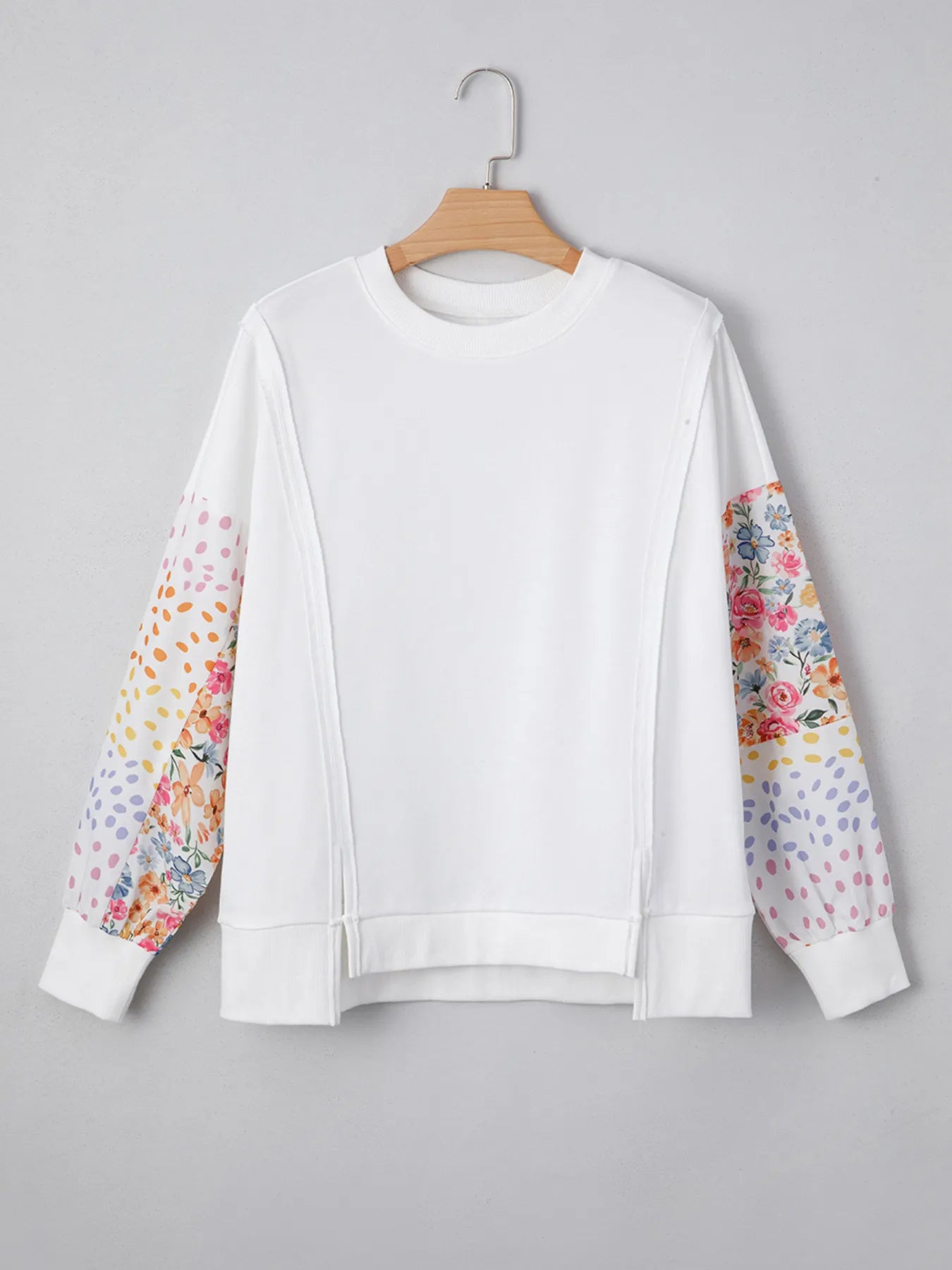 Floral Print Long Sleeve Sweatshirt