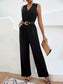 Sleeveless V-Neck Wide Leg Jumpsuit nicholesgifts