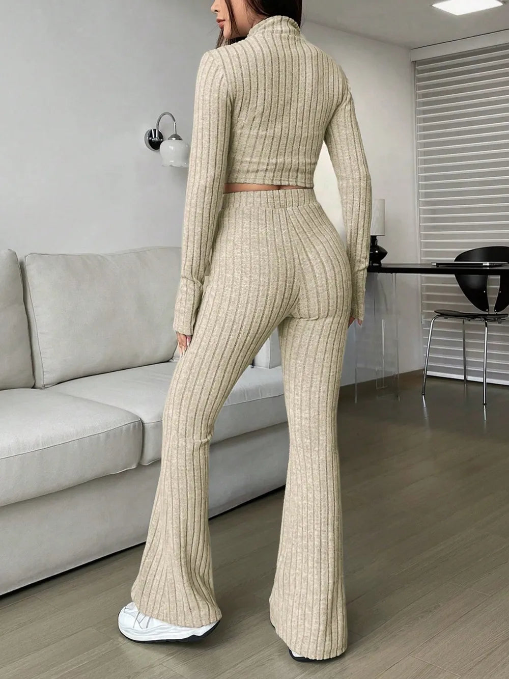 Honey Zip Up Long Sleeve Top and Pants Set nicholesgifts