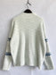 Geometric Mock Neck Dropped Shoulder Sweater nicholesgifts