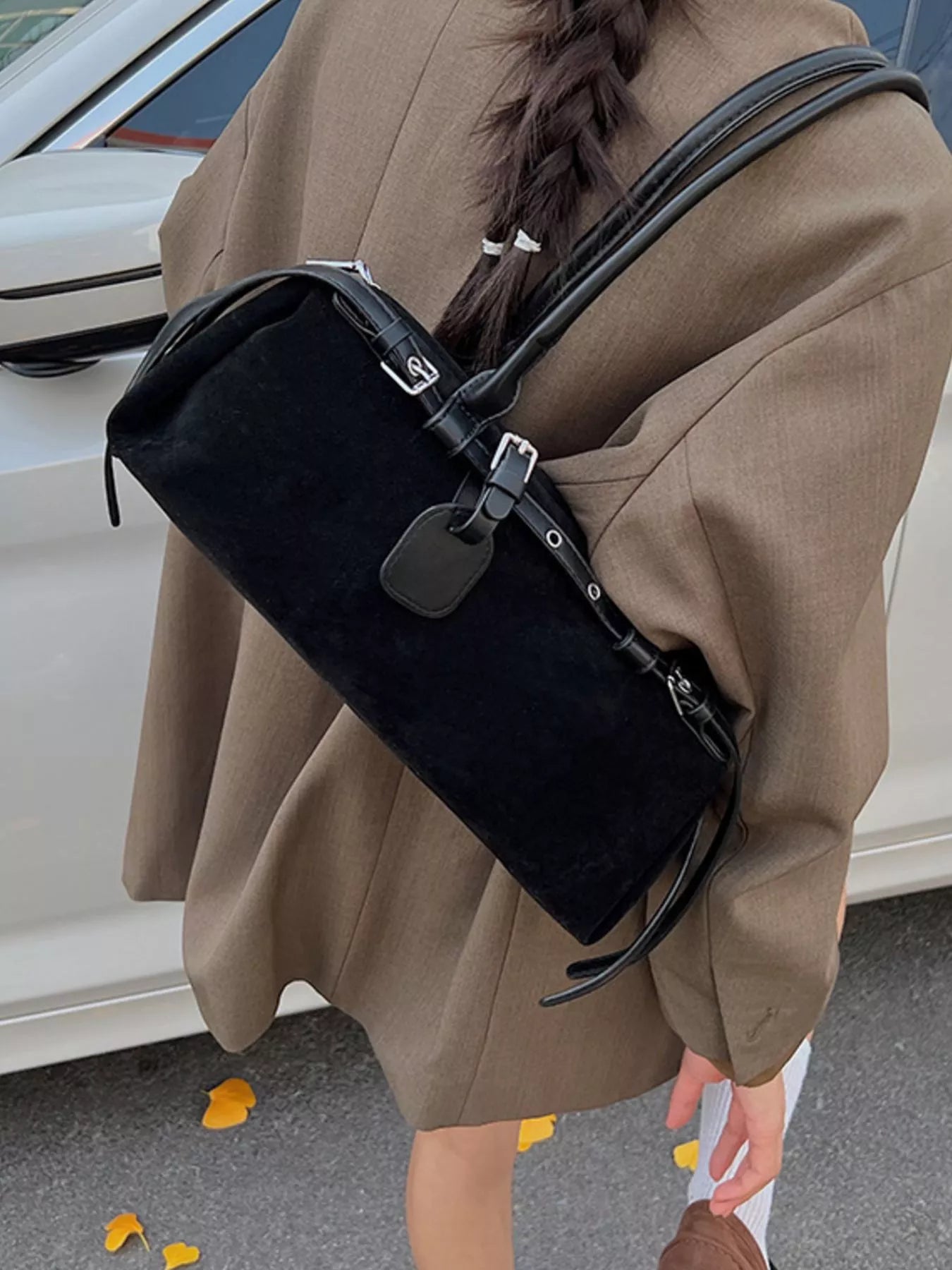Buckle Decor Shoulder Bag nicholesgifts