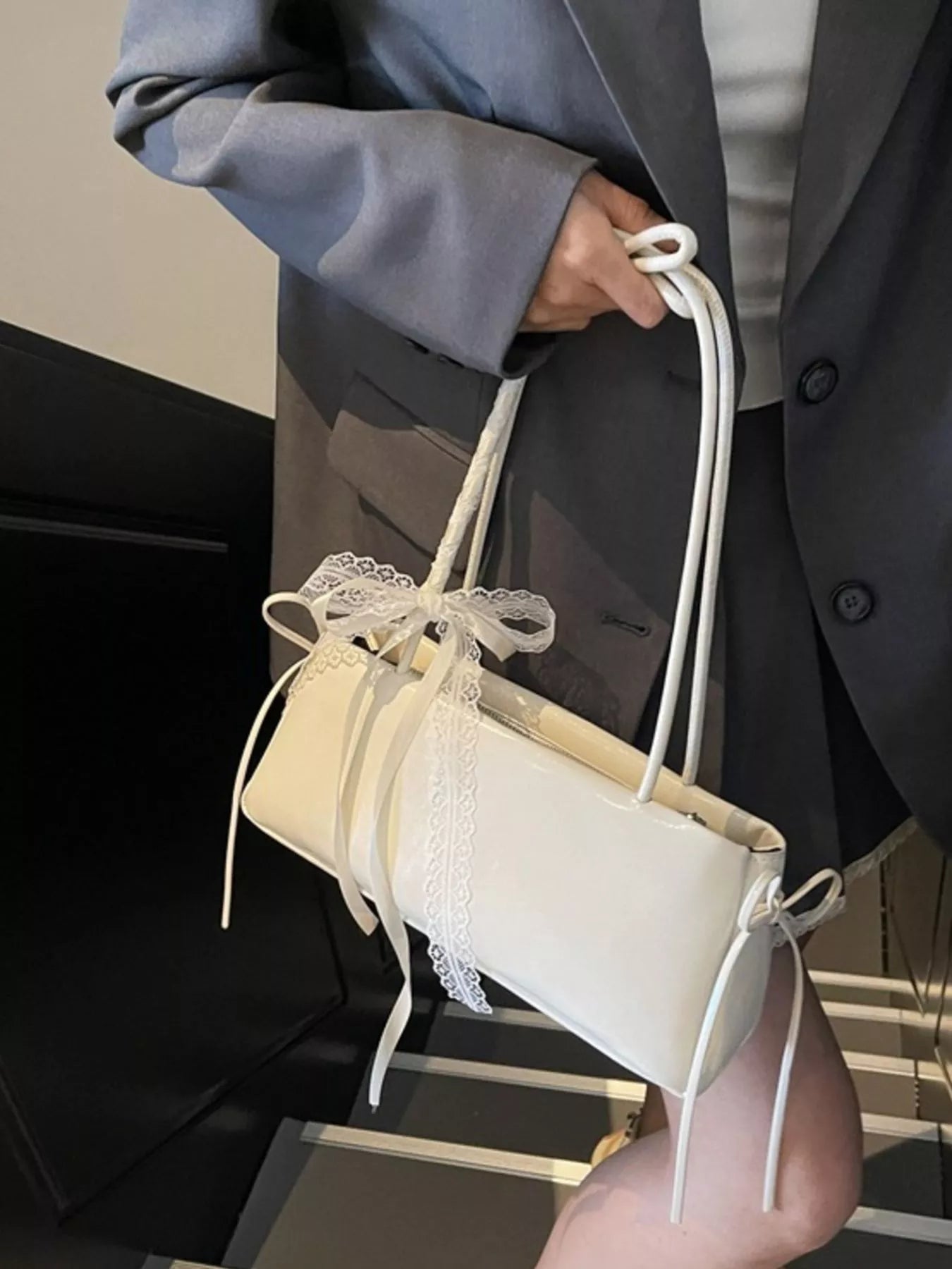Lace Decor Shoulder Bag nicholesgifts