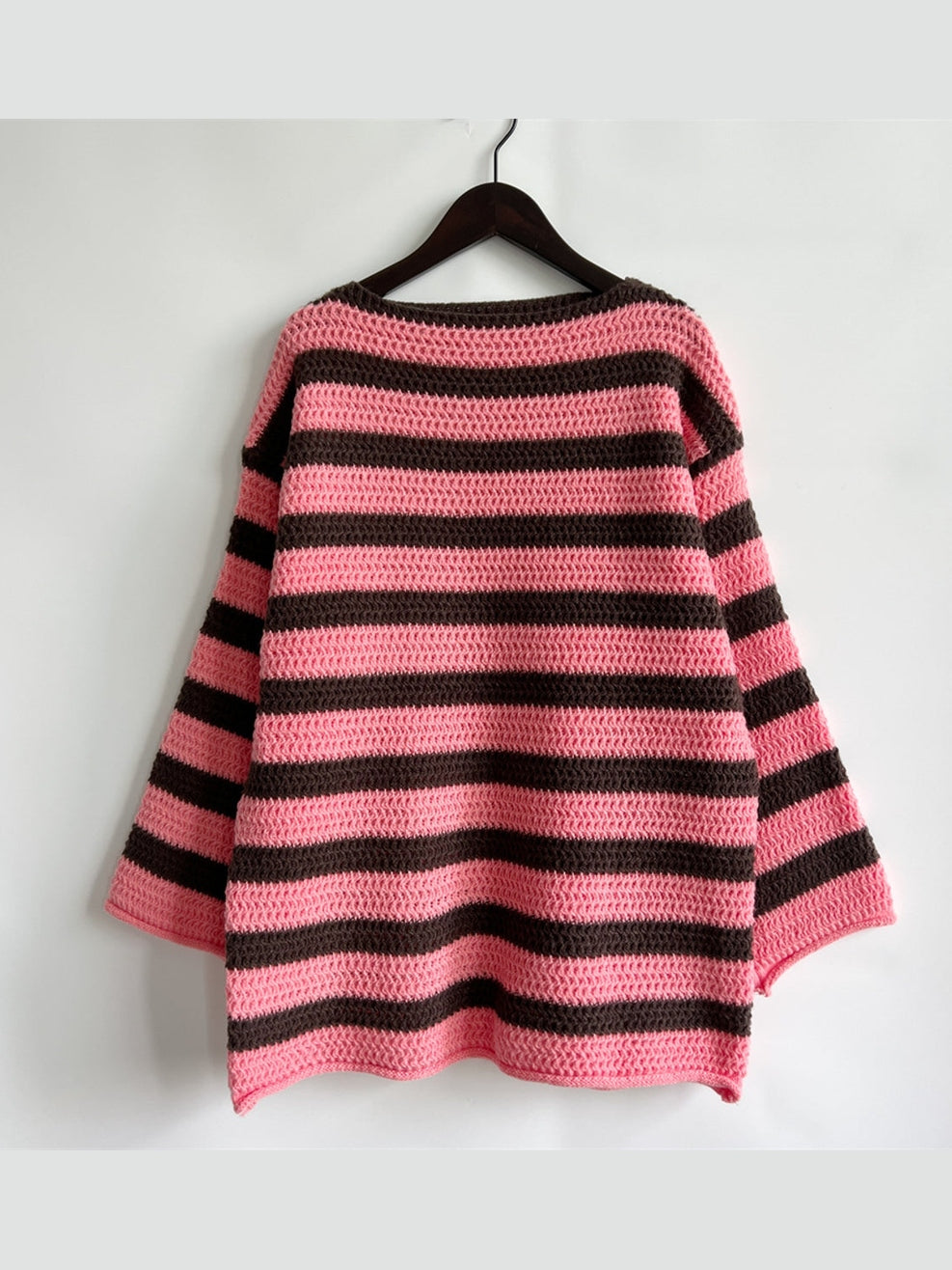 Striped Round Neck Long Sleeve Sweater NicholesGifts