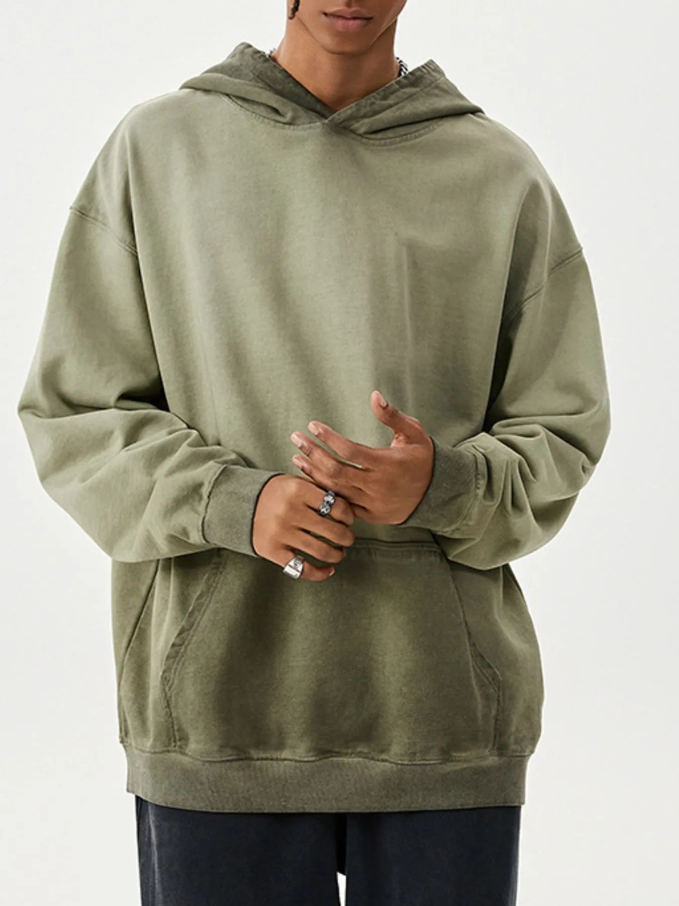 Men's Drop Shoulder Long Sleeve Hoodie NicholesGifts