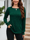 Texture Round Neck Long Sleeve Knit Top nicholesgifts