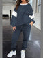 Drop Shoulder Loose Sweatshirt and Joggers Active Set nicholesgifts
