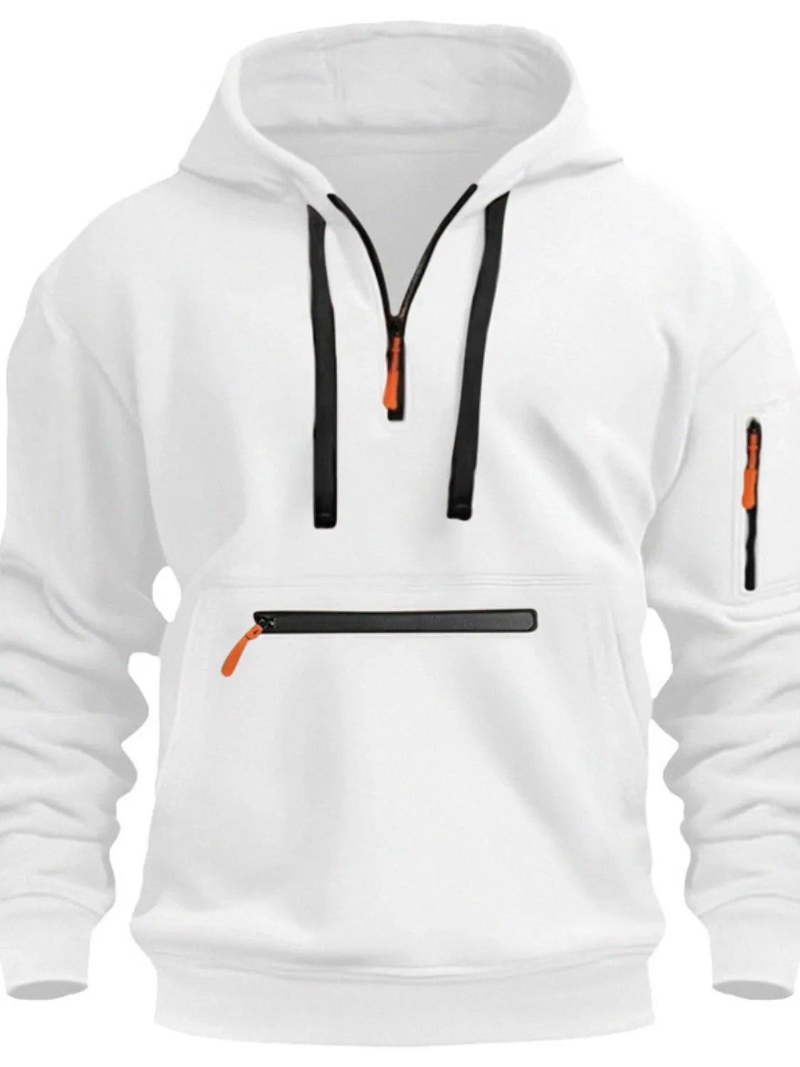 Men's Full Drawstring Half Zip Hoodie Plus Size NicholesGifts