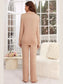 Button Up Long Sleeve Top and Pants Lounge Set nicholesgifts