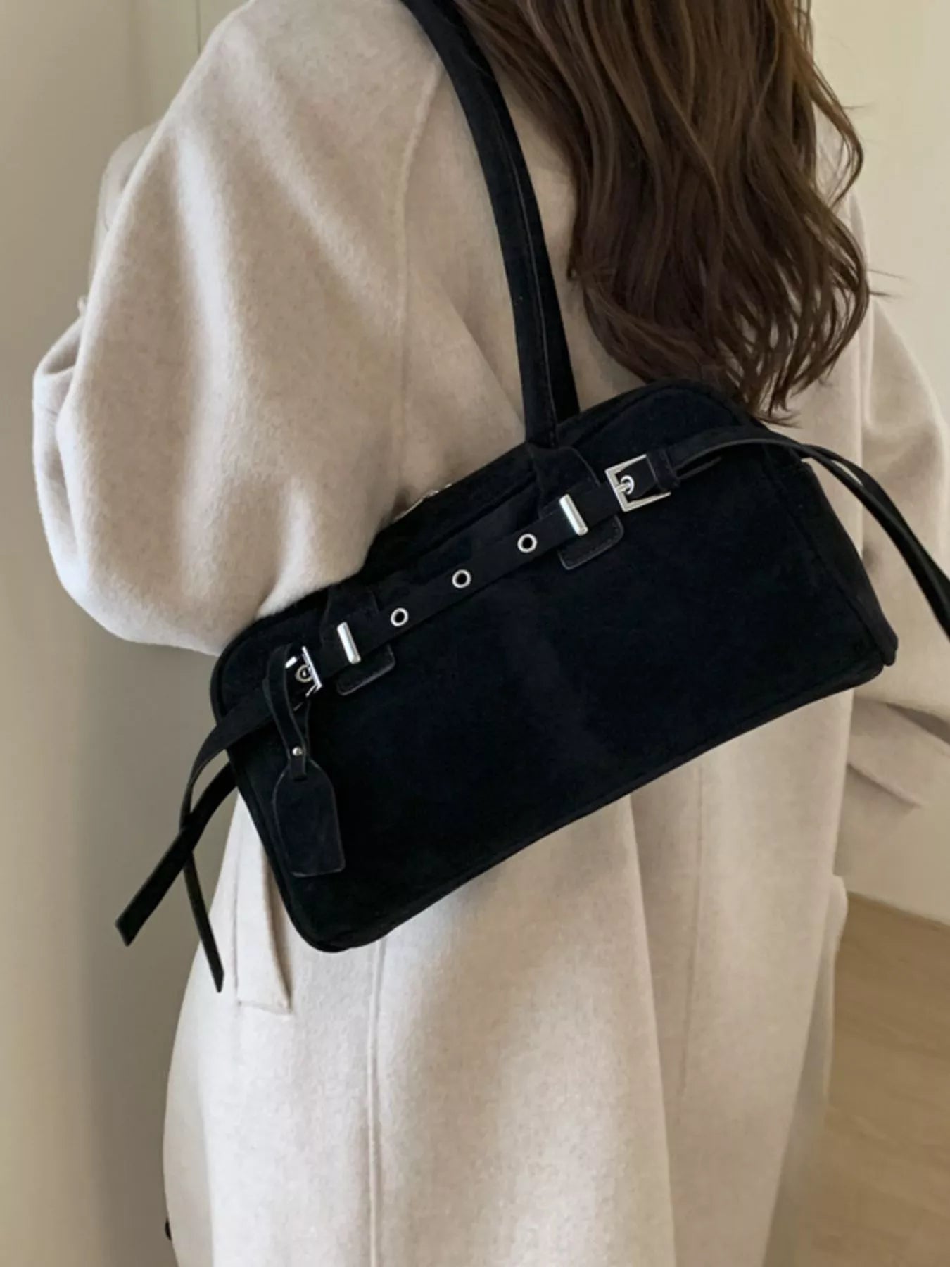 Buckle Decor Shoulder Bag nicholesgifts