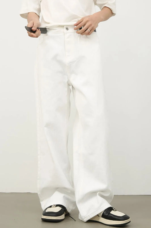 Men's Wide Straight Leg Jeans Trendsi