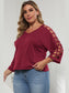 3/4 Sleeve Cutout Detail Top NicholesGifts