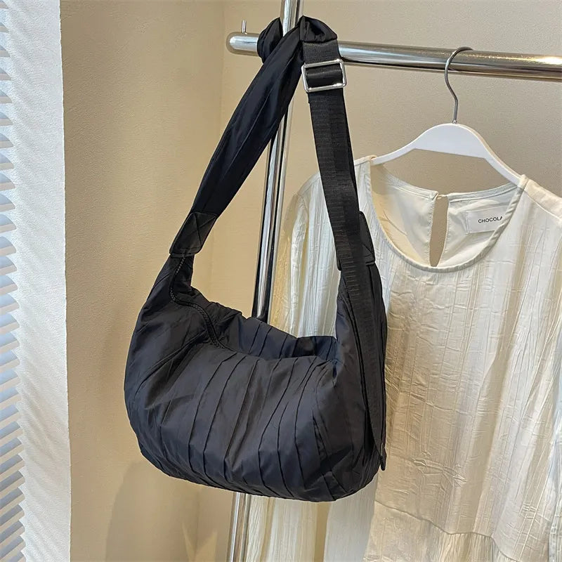 Pleated Dumpling Crossbody Bag Trendsi