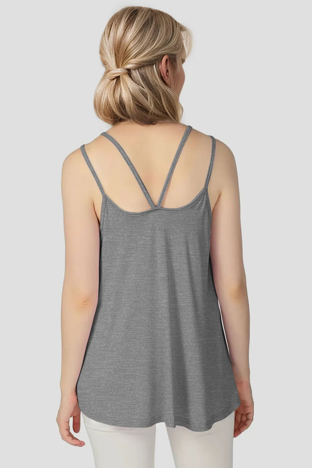 Basic Bae Bamboo Scoop Neck Double Spaghetti Straps Cami NicholesGifts