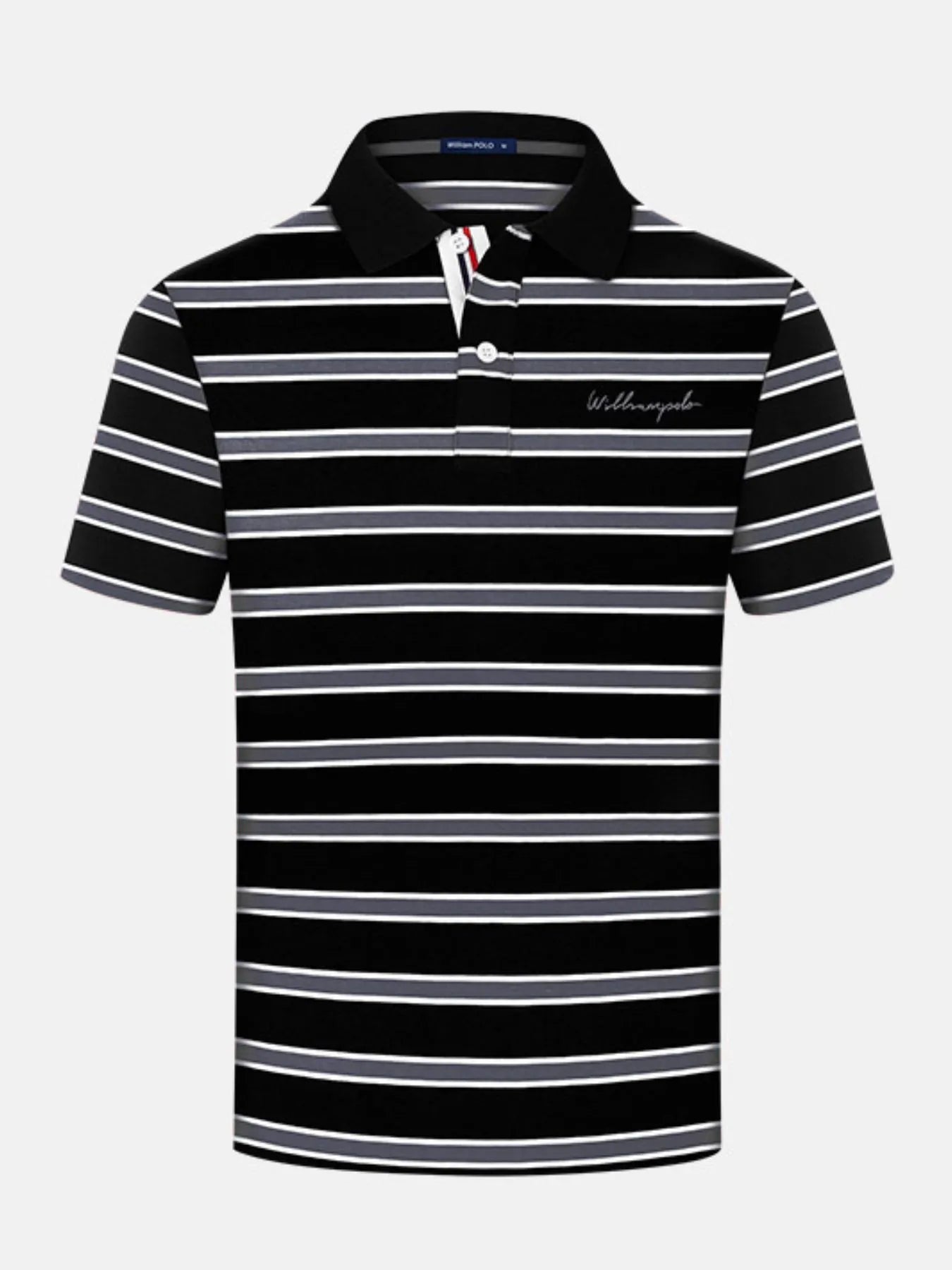 Men's Plus Size Striped Short Sleeve Polo Shirt NicholesGifts