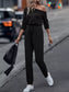 One Shoulder Long Sleeve Jumpsuit nicholesgifts