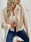 Perfee Zip-Up Sherpa Collared Neck Jacket with Pockets nicholesgifts