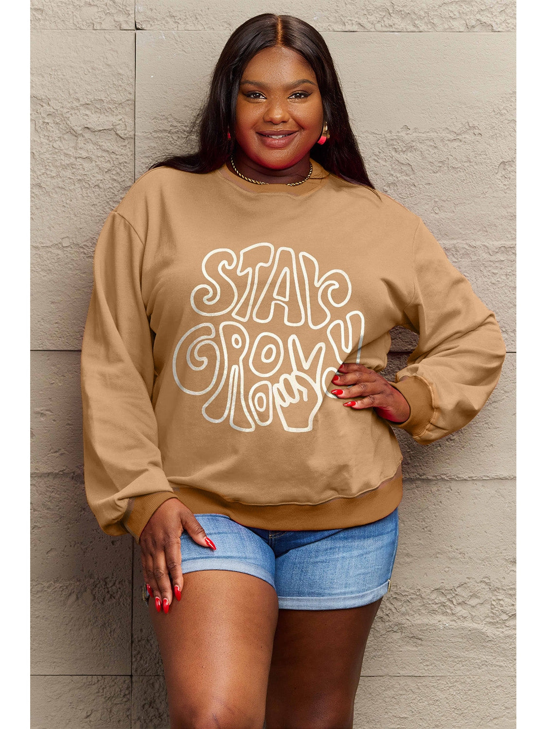 Women Simply Love Full Size Graphic Sweatshirt nicholesgifts