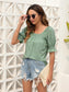 Ruched Short Sleeve Blouse nicholesgifts