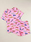 Animal Round Neck Top and Shorts Lounge Set nicholesgifts