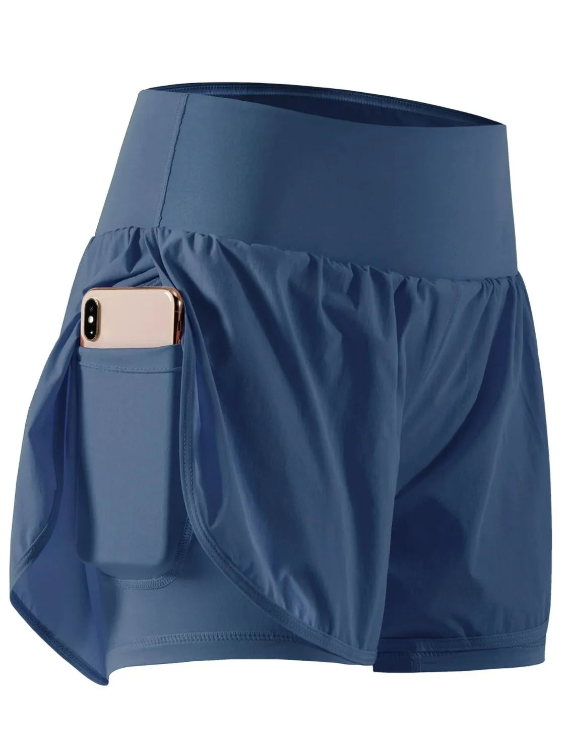 Pocketed High Waist Active Shorts Trendsi
