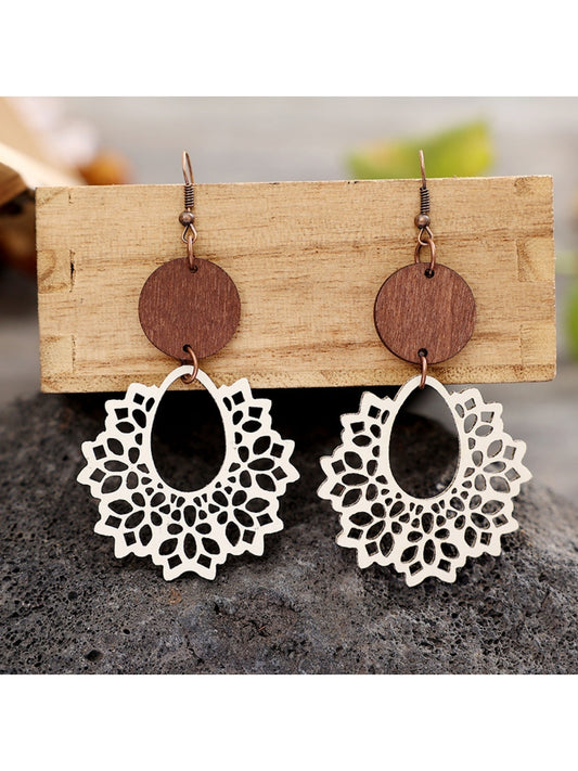 Geometric Cutout Dangle Earrings nicholesgifts